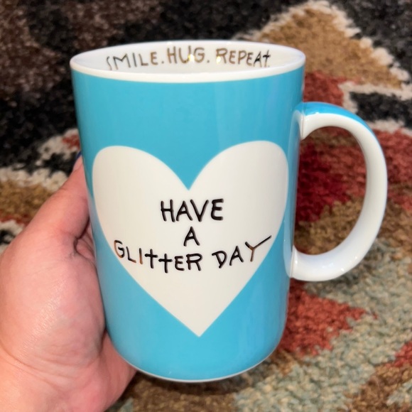 Betsey Johnson Other - Have A Glitter Day! Smile*Hug*Repeat Coffee Mug ☕️ NEVER USED!